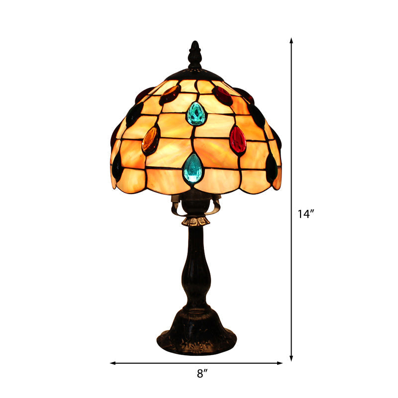 Rynx | OpalGlow - Wide Shell Table Lamp with Droplet Jewelry