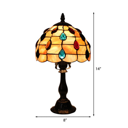 Rynx | OpalGlow - Wide Shell Table Lamp with Droplet Jewelry