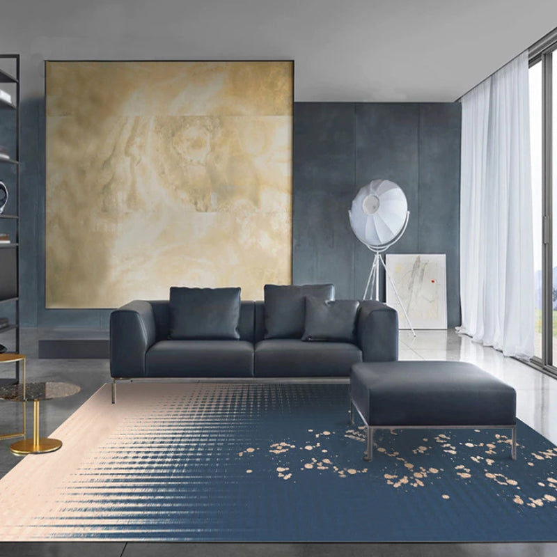 Rynx | Multicolor Ombre Pattern Rug Polyester Modern Rug Washable Anti-Slip Pet Friendly Area Rug for Living Room