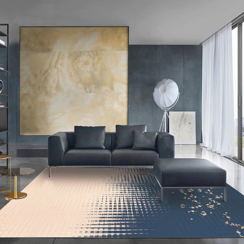 Rynx | Multicolor Ombre Pattern Rug Polyester Modern Rug Washable Anti-Slip Pet Friendly Area Rug for Living Room