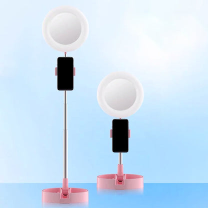 Rynx | Minimal Ring LED Make-Up Lighting Metal Phone Holder USB Fill Flush Lamp in Black/White/Pink