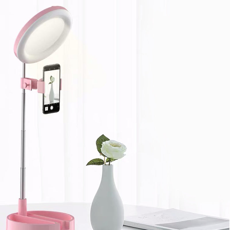 Rynx | Minimal Ring LED Make-Up Lighting Metal Phone Holder USB Fill Flush Lamp in Black/White/Pink