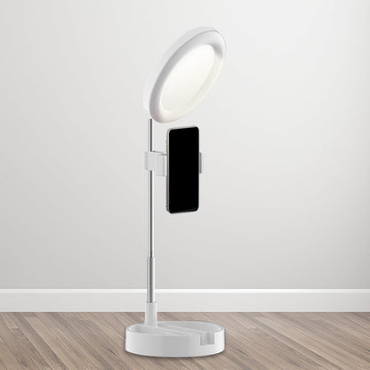 Rynx | Minimal Ring LED Make-Up Lighting Metal Phone Holder USB Fill Flush Lamp in Black/White/Pink