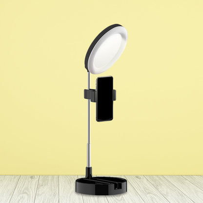Rynx | Minimal Ring LED Make-Up Lighting Metal Phone Holder USB Fill Flush Lamp in Black/White/Pink