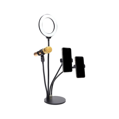 Rynx | Black Circle Mirror Lighting Modernist Metal LED Fill Flash Lighting with USB Connection