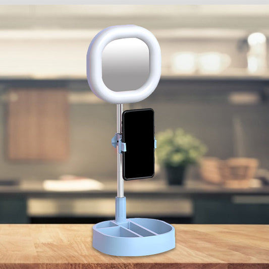 Rynx | Square LED Mirror Light Simple Style Metallic Black/Pink/Blue Finish Fill Light with USB Connection