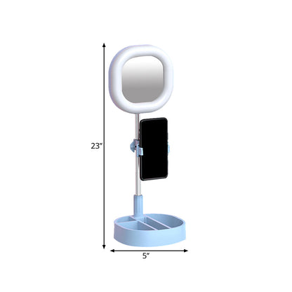 Rynx | Square LED Mirror Light Simple Style Metallic Black/Pink/Blue Finish Fill Light with USB Connection