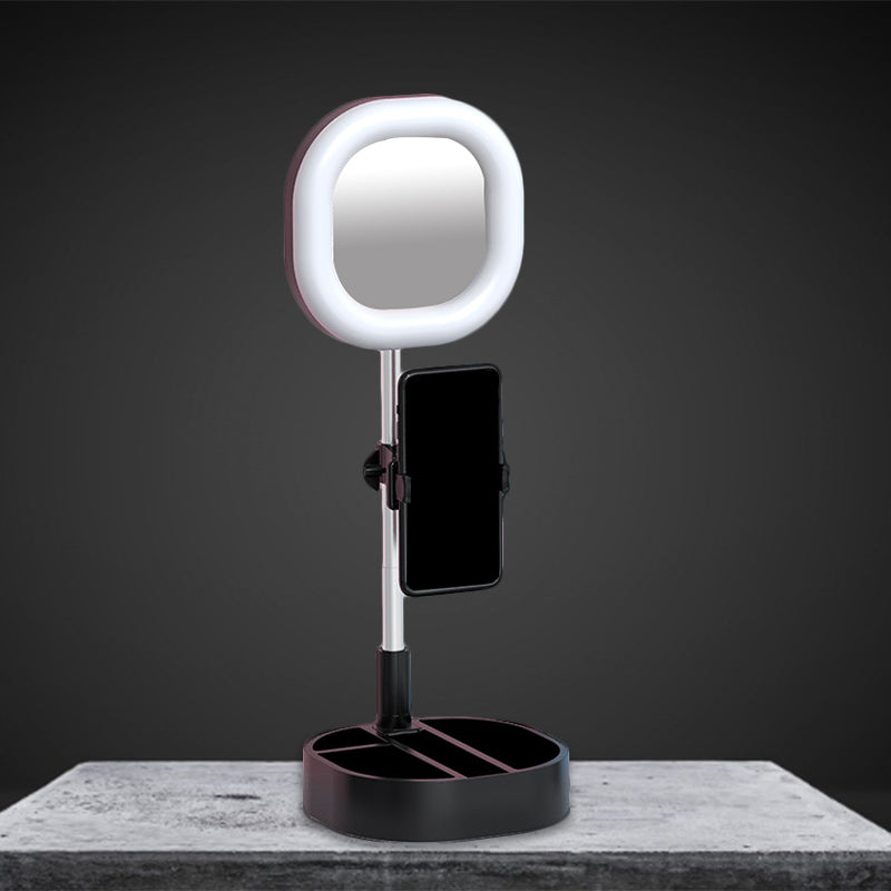 Rynx | Square LED Mirror Light Simple Style Metallic Black/Pink/Blue Finish Fill Light with USB Connection