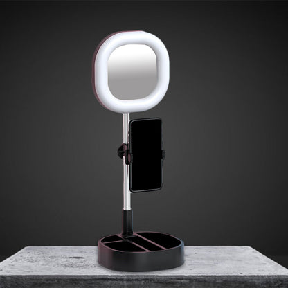 Rynx | Square LED Mirror Light Simple Style Metallic Black/Pink/Blue Finish Fill Light with USB Connection