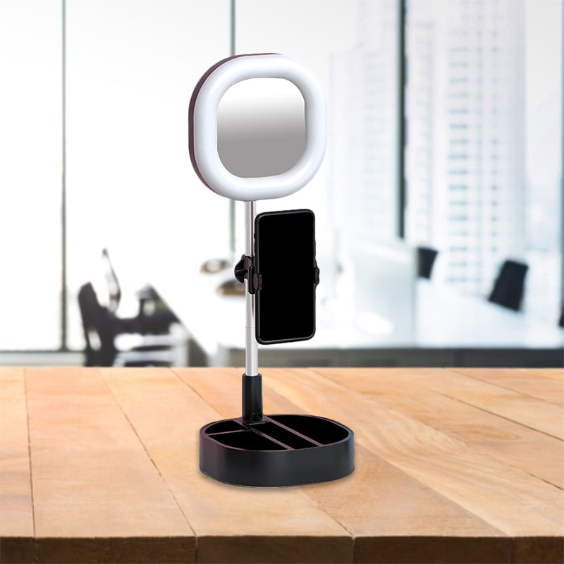 Rynx | Square LED Mirror Light Simple Style Metallic Black/Pink/Blue Finish Fill Light with USB Connection