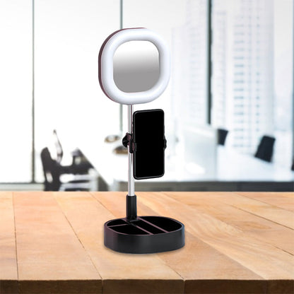 Rynx | Square LED Mirror Light Simple Style Metallic Black/Pink/Blue Finish Fill Light with USB Connection