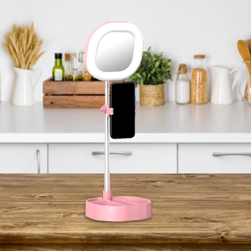 Rynx | Square LED Mirror Light Simple Style Metallic Black/Pink/Blue Finish Fill Light with USB Connection
