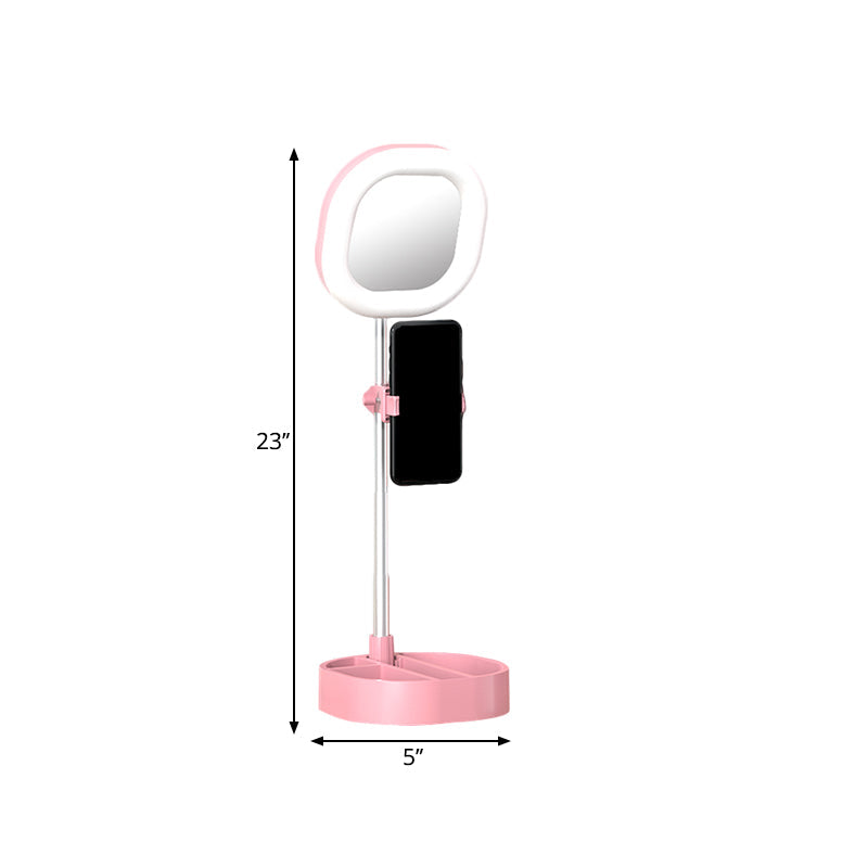 Rynx | Square LED Mirror Light Simple Style Metallic Black/Pink/Blue Finish Fill Light with USB Connection