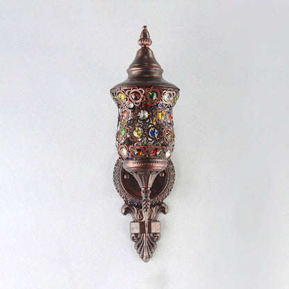 Rynx | Antique Copper Urn Wall Lamp Bohemian Metal 1 Lamp Bedroom Wall-mounted Lighting