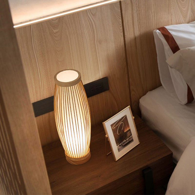 Rynx | BambooSerenity - Asian inspired elongated bedside lamp