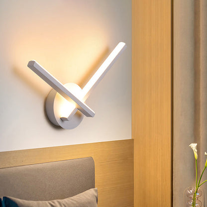 Rynx | Acrylic Cross Wall Lighting Ideas Minimalism Black/White LED Wall Lamp in Warm/White Light for Nightstand