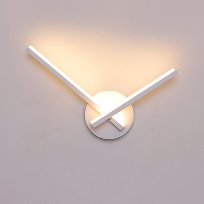 Rynx | Acrylic Cross Wall Lighting Ideas Minimalism Black/White LED Wall Lamp in Warm/White Light for Nightstand