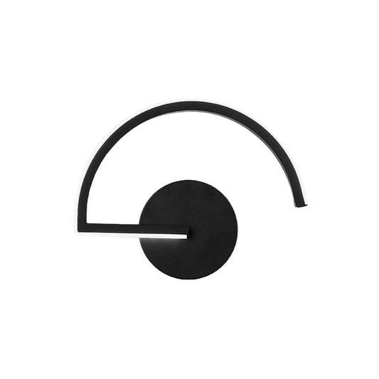 Rynx | Minimalistic Half-Round Metal Wall Lamp Ideas LED Wall-Mounted Lighting with Open Design, Warm/White Light