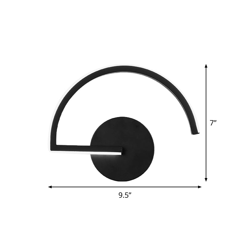 Rynx | Minimalistic Half-Round Metal Wall Lamp Ideas LED Wall-Mounted Lighting with Open Design, Warm/White Light