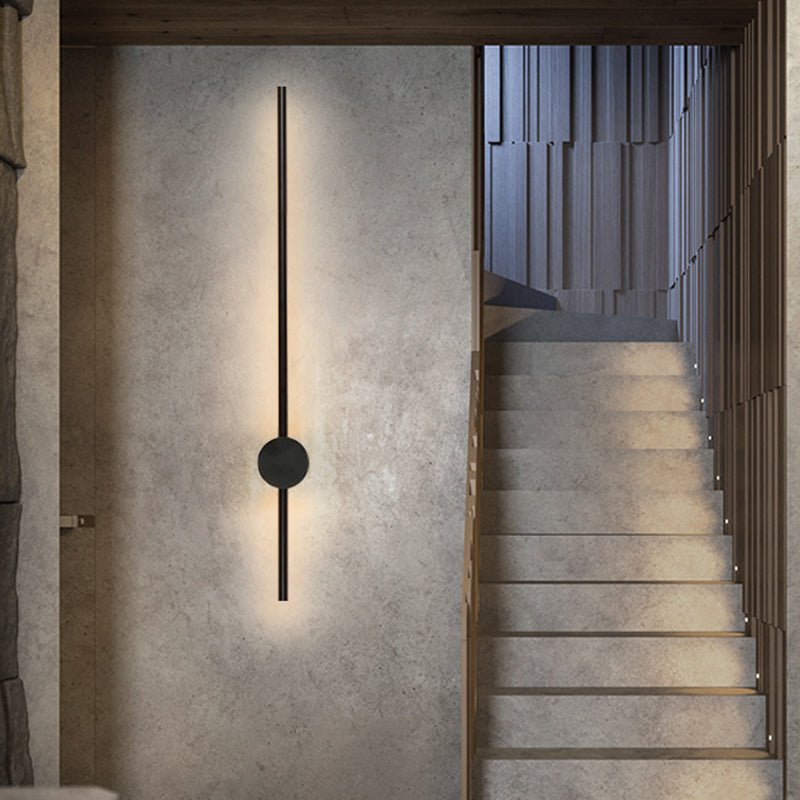 Rynx | Needle Sword Iron Wall Lamp Fixture Simplicity Black 23.5/31.5 Inch High LED Sconce Ideas for Lounge