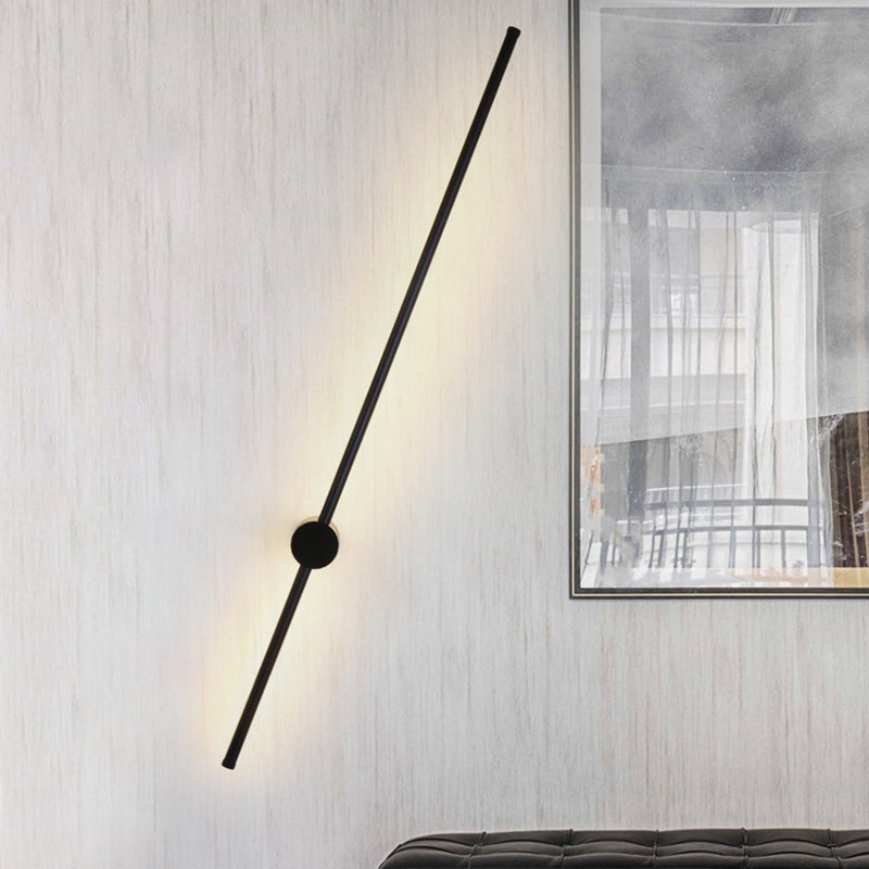 Rynx | Needle Sword Iron Wall Lamp Fixture Simplicity Black 23.5/31.5 Inch High LED Sconce Ideas for Lounge