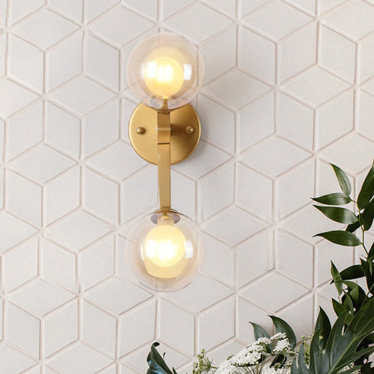 Rynx | Rotatable Tree Fork Wall Lights Ideas Modern Novelty Amber Glass 2 Bulbs Gold Wall Light Accessories