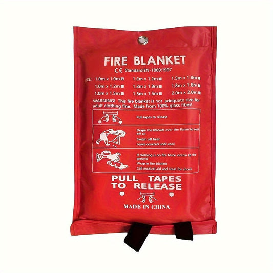 Rynx | 4 Piece Premium Fiberglass Fire Blankets - Heat-Resistant, Compact and Reusable for Kitchen, Home, School, Office, Camping, and Car Emergencies