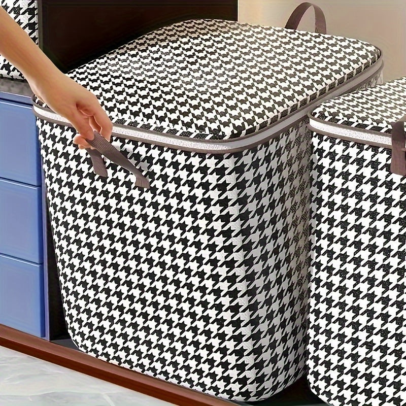 Rynx | Foldable Houndstooth Storage Bins with Handles