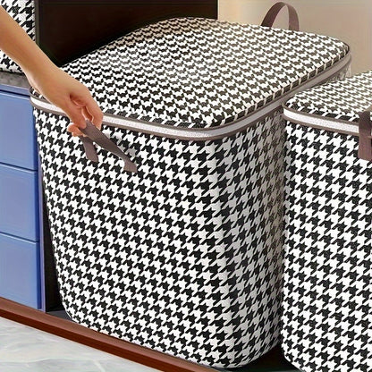 Rynx | Foldable Houndstooth Storage Bins with Handles