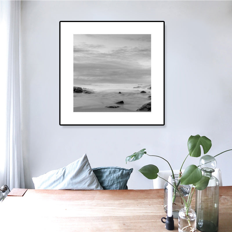 Rynx | Dark Photography Seascape Art Print Textured Contemporary Living Room Furniture Wall Decor