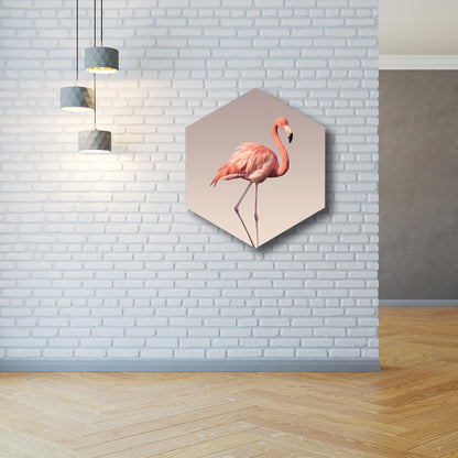 Rynx | Flamingo Canvas Print Home Interior Photography Tropical Animal Wall Art in Pink, Layered