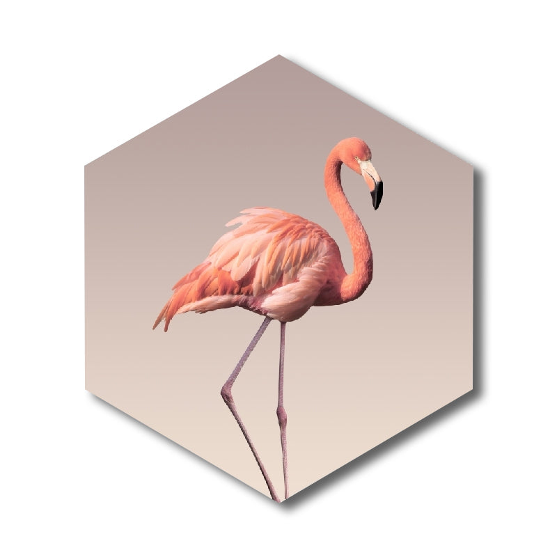 Rynx | Flamingo Canvas Print Home Interior Photography Tropical Animal Wall Art in Pink, Layered