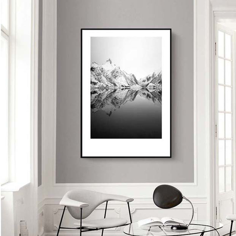 Rynx | Tropical Rocky Bay Seascape Canvas Print Dark Color Texture Wall Art for the Living Room