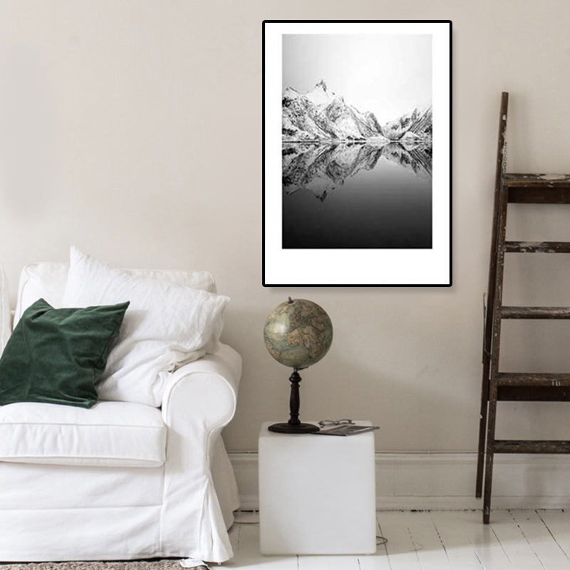 Rynx | Tropical Rocky Bay Seascape Canvas Print Dark Color Texture Wall Art for the Living Room