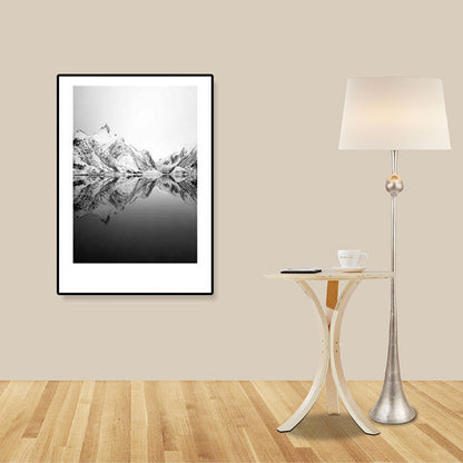 Rynx | Tropical Rocky Bay Seascape Canvas Print Dark Color Texture Wall Art for the Living Room