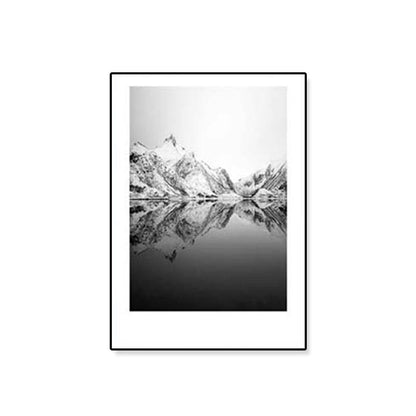Rynx | Tropical Rocky Bay Seascape Canvas Print Dark Color Texture Wall Art for the Living Room