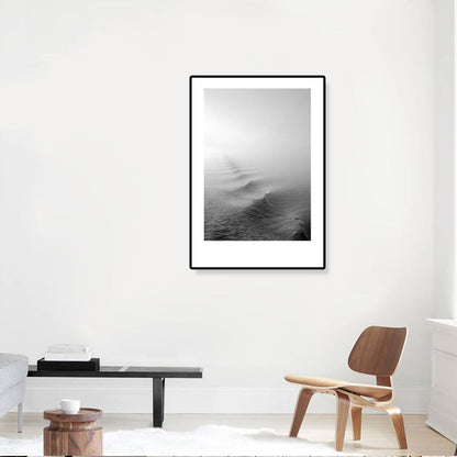 Rynx | Tropical Rocky Bay Seascape Canvas Print Dark Color Texture Wall Art for the Living Room