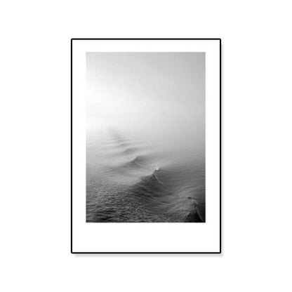 Rynx | Tropical Rocky Bay Seascape Canvas Print Dark Color Texture Wall Art for the Living Room