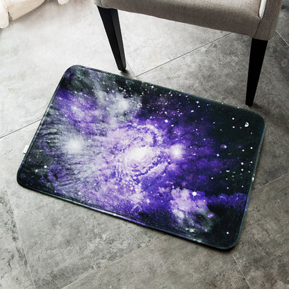 Rynx | Creative Blue Contemporary Carpet Polyester Galaxy Pattern Carpet Washable Pet-Friendly Anti-Slip Rug for Children's Room