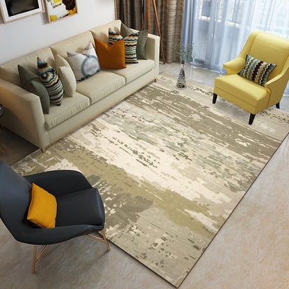 Rynx | Unique Abstract Carpet Multicolor Industrial Carpet Polyester Pet Friendly Washable Non-Slip Area Rug for Living Room