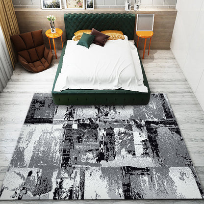 Rynx | Unique Abstract Carpet Multicolor Industrial Carpet Polyester Pet Friendly Washable Non-Slip Area Rug for Living Room