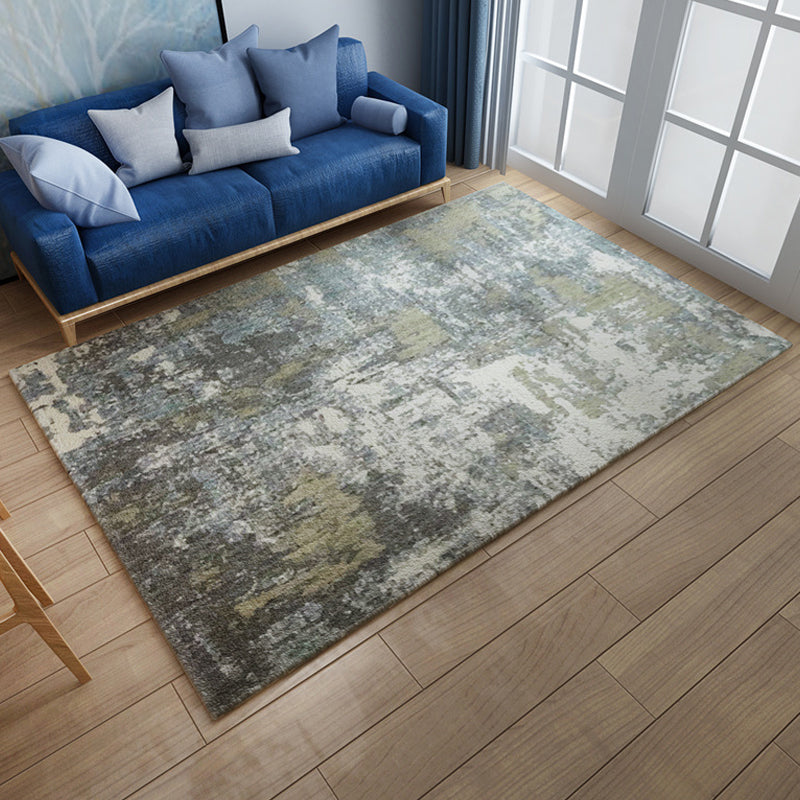 Rynx | Unique Abstract Carpet Multicolor Industrial Carpet Polyester Pet Friendly Washable Non-Slip Area Rug for Living Room