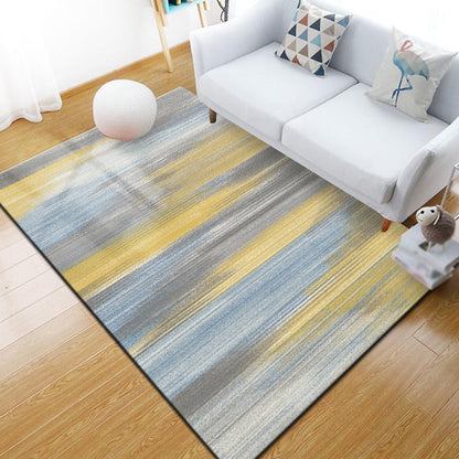 Rynx | Funky Abstract Geometric Pattern Rug Multicolor Industrial Rug Polyester Pet-Friendly Washable Non-Slip Area Rug for Bedroom