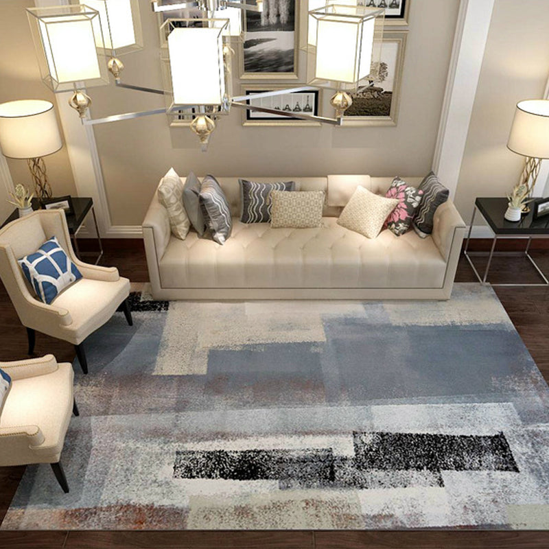 Rynx | Industrial Brushstroke Pattern Carpet Multicolor Polyester Carpet Non-Slip Pet-Friendly Washable Carpet for Bedroom