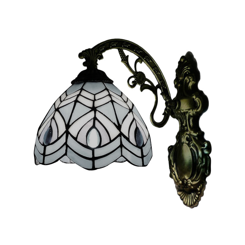 Rynx | Peacock Wall Light Tiffany Style Stained Glass 1 Main Wall Lamp Lighting for Bedroom