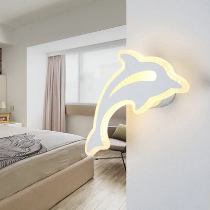Rynx | Lovely Animal Slim Wall Lamp Acrylic White LED Wall Light for Care Room Kindergarten