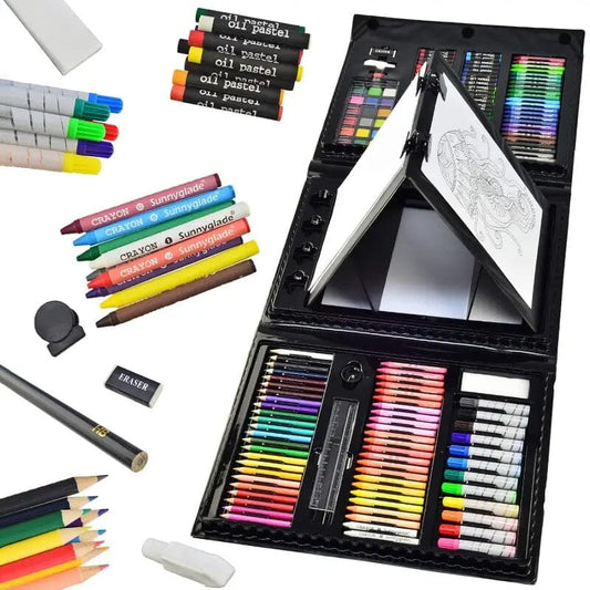 Rynx | 185-pieces: Double-sided Trifold Easel Art Set