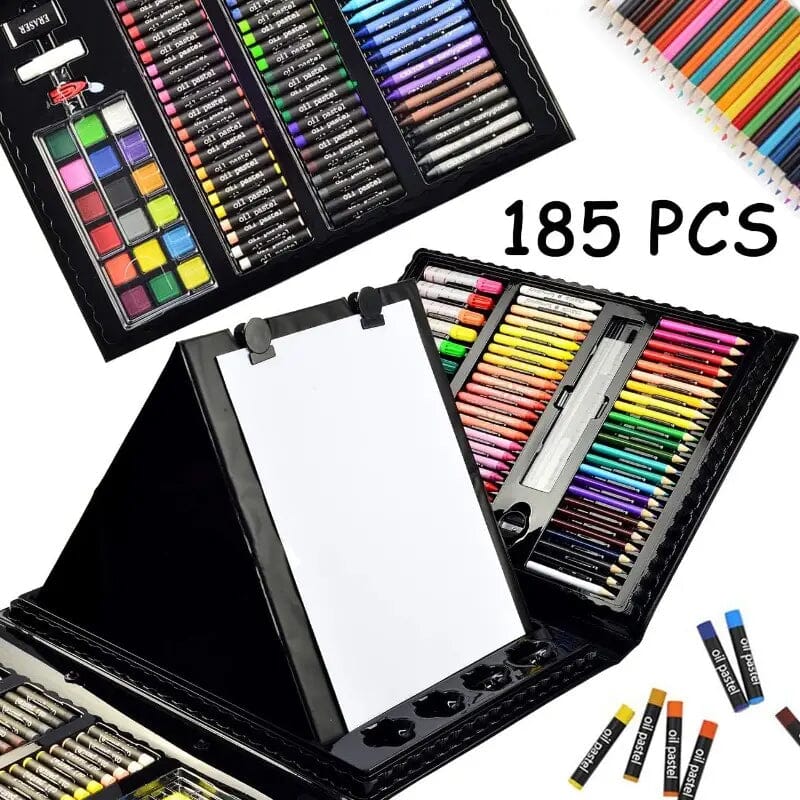 Rynx | 185-pieces: Double-sided Trifold Easel Art Set