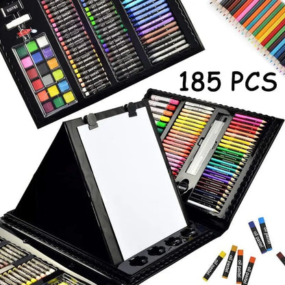Rynx | 185-pieces: Double-sided Trifold Easel Art Set