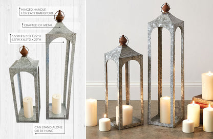 Rynx | Open Frame Metal Lantern, Choose Your Size